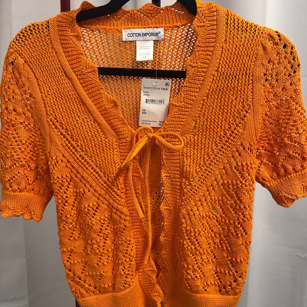Brand New With Tags Orange Sweater